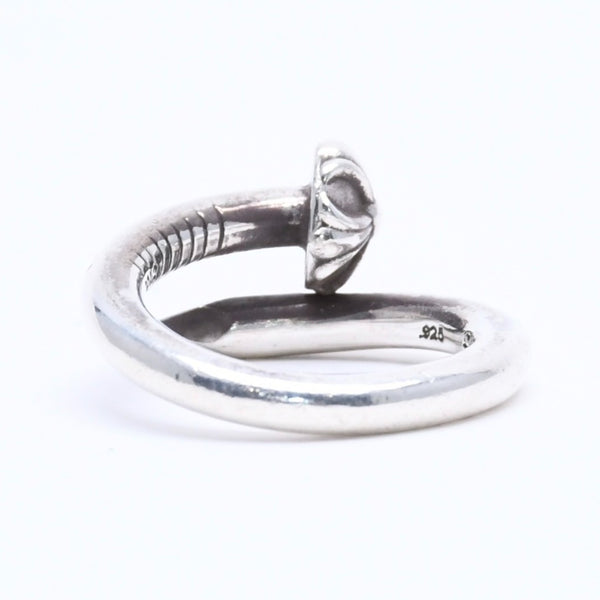 CHROME HEARTS クロムハーツ RNG NAIL W/CROSS BALL ネイル クロスボールリング 重量約6.55g サイズ6号 シルバー925 美品 中古 4a005173