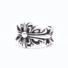 画像をギャラリービューアに読み込む, CHROME HEARTS クロムハーツ DOUBLE FLORAL CROSS ダブルフローラルクロス リング 重量約15.31g サイズ15号 美品 中古 4a005202