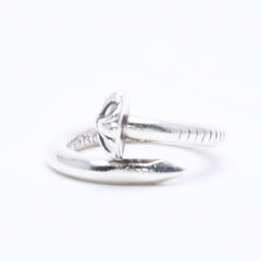 CHROME HEARTS クロムハーツ RNG NAIL W/CROSS BALL ネイル クロスボールリング 重量約5.70g サイズ6号 シルバー925 美品 中古 4a005175