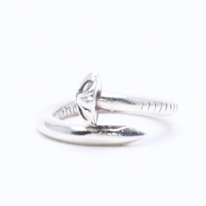 CHROME HEARTS クロムハーツ RNG NAIL W/CROSS BALL ネイル クロスボールリング 重量約5.70g サイズ6号 シルバー925 美品 中古 4a005175
