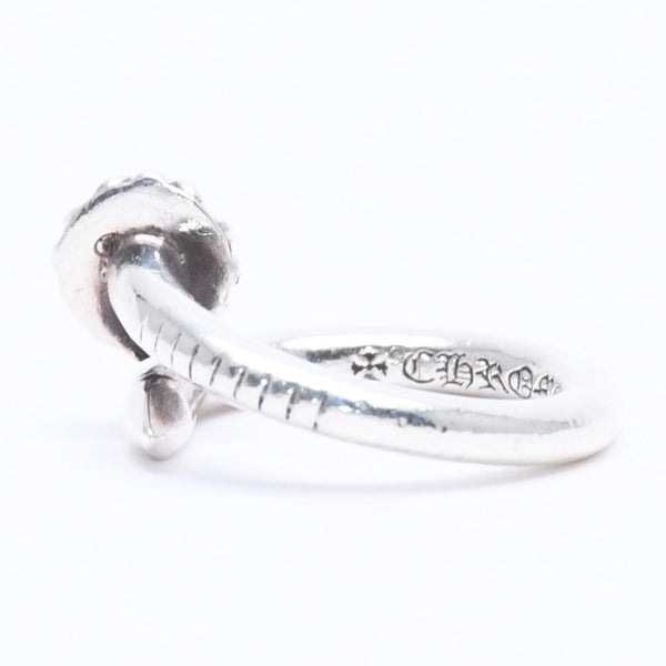 CHROME HEARTS クロムハーツ RNG NAIL W/CROSS BALL ネイル クロスボールリング 重量約5.70g サイズ6号 シルバー925 美品 中古 4a005175
