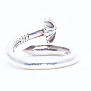 CHROME HEARTS クロムハーツ RNG NAIL W/CROSS BALL ネイル クロスボールリング 重量約5.70g サイズ6号 シルバー925 美品 中古 4a005175