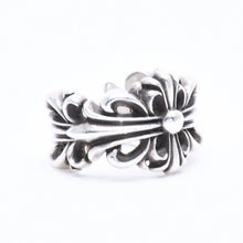 画像をギャラリービューアに読み込む, CHROME HEARTS クロムハーツ DOUBLE FLORAL CROSS ダブルフローラルクロス リング 重量約15.31g サイズ15号 美品 中古 4a005202