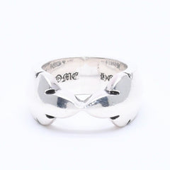 CHROME HEARTS クロムハーツ DOUBLE FLEUR KNEE ダブルフレアニー リング 重量約20.70g サイズ19号 シルバー925 美品 中古 4a005223