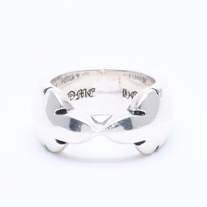 CHROME HEARTS クロムハーツ DOUBLE FLEUR KNEE ダブルフレアニー リング 重量約20.70g サイズ19号 シルバー925 美品 中古 4a005223