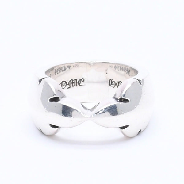 CHROME HEARTS クロムハーツ DOUBLE FLEUR KNEE ダブルフレアニー リング 重量約20.70g サイズ19号 シルバー925 美品 中古 4a005223