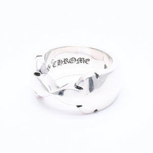 CHROME HEARTS クロムハーツ DOUBLE FLEUR KNEE ダブルフレアニー リング 重量約20.70g サイズ19号 シルバー925 美品 中古 4a005223