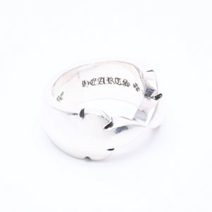 CHROME HEARTS クロムハーツ DOUBLE FLEUR KNEE ダブルフレアニー リング 重量約20.70g サイズ19号 シルバー925 美品 中古 4a005223