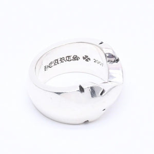 CHROME HEARTS クロムハーツ DOUBLE FLEUR KNEE ダブルフレアニー リング 重量約20.70g サイズ19号 シルバー925 美品 中古 4a005223