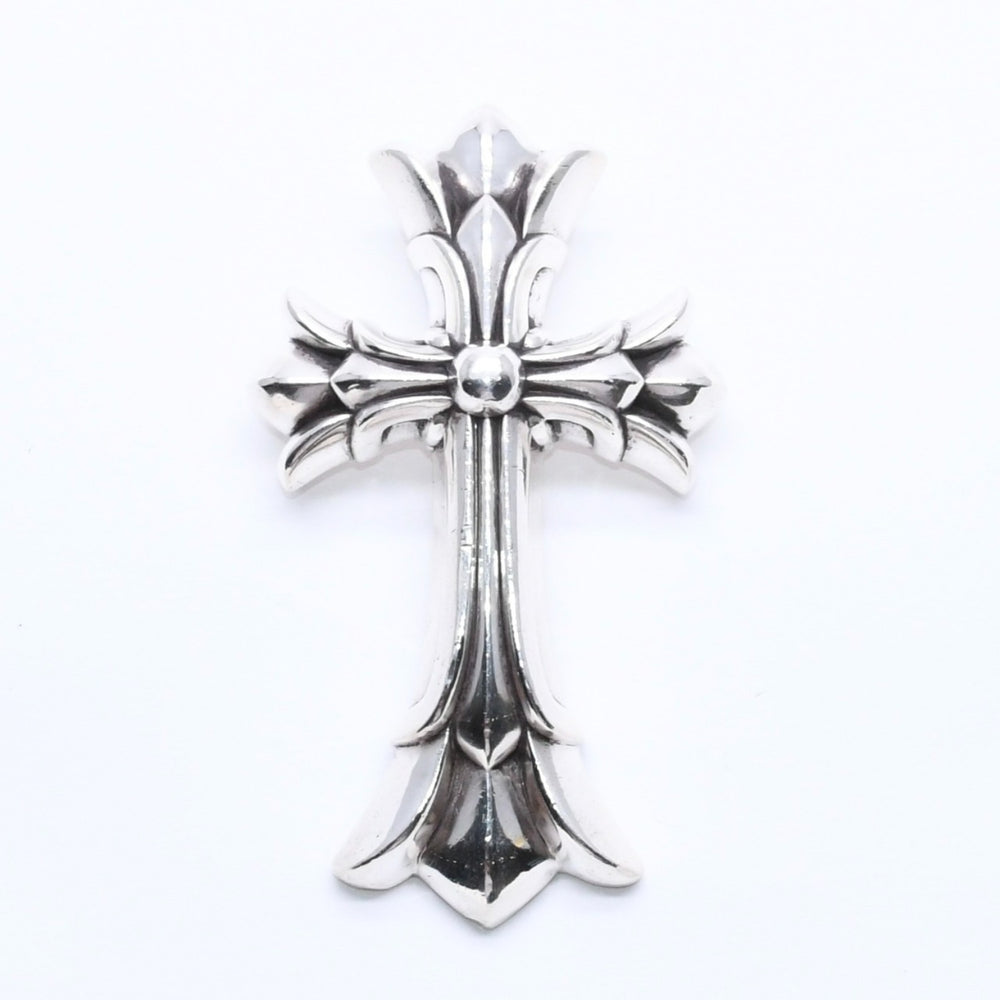 CHROME HEARTS LG DOUBLE CH CROSS Large Double CH Cross Pendant Top Weight Approx. 100.63g Silver 925 Good Condition Used 4a005187