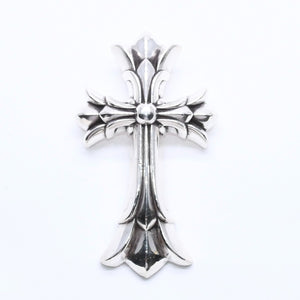 CHROME HEARTS クロムハーツ LG DOUBLE CH CROSS ラージ ダブルCHクロス ペンダントトップ 重量約100.63g シルバー925 美品 中古 4a005187
