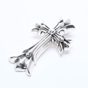 CHROME HEARTS クロムハーツ LG DOUBLE CH CROSS ラージ ダブルCHクロス ペンダントトップ 重量約100.63g シルバー925 美品 中古 4a005187