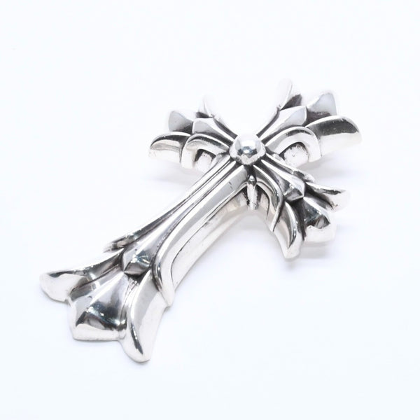 CHROME HEARTS クロムハーツ LG DOUBLE CH CROSS ラージ ダブルCHクロス ペンダントトップ 重量約100.63g シルバー925 美品 中古 4a005187
