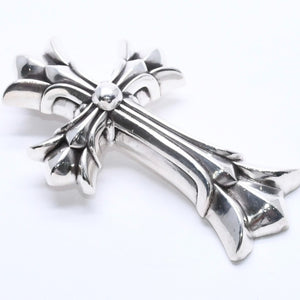 CHROME HEARTS クロムハーツ LG DOUBLE CH CROSS ラージ ダブルCHクロス ペンダントトップ 重量約100.63g シルバー925 美品 中古 4a005187