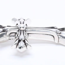画像をギャラリービューアに読み込む, CHROME HEARTS クロムハーツ LG DOUBLE CH CROSS ラージ ダブルCHクロス ペンダントトップ 重量約100.63g シルバー925 美品 中古 4a005187