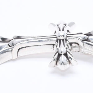 CHROME HEARTS クロムハーツ LG DOUBLE CH CROSS ラージ ダブルCHクロス ペンダントトップ 重量約100.63g シルバー925 美品 中古 4a005187