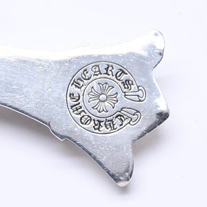 CHROME HEARTS クロムハーツ LG DOUBLE CH CROSS ラージ ダブルCHクロス ペンダントトップ 重量約100.63g シルバー925 美品 中古 4a005187