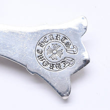 画像をギャラリービューアに読み込む, CHROME HEARTS クロムハーツ LG DOUBLE CH CROSS ラージ ダブルCHクロス ペンダントトップ 重量約100.63g シルバー925 美品 中古 4a005187