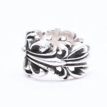 画像をギャラリービューアに読み込む, CHROME HEARTS クロムハーツ DOUBLE FLORAL CROSS ダブルフローラルクロス リング 重量約15.31g サイズ15号 美品 中古 4a005202