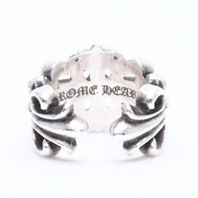 画像をギャラリービューアに読み込む, CHROME HEARTS クロムハーツ DOUBLE FLORAL CROSS ダブルフローラルクロス リング 重量約15.31g サイズ15号 美品 中古 4a005202