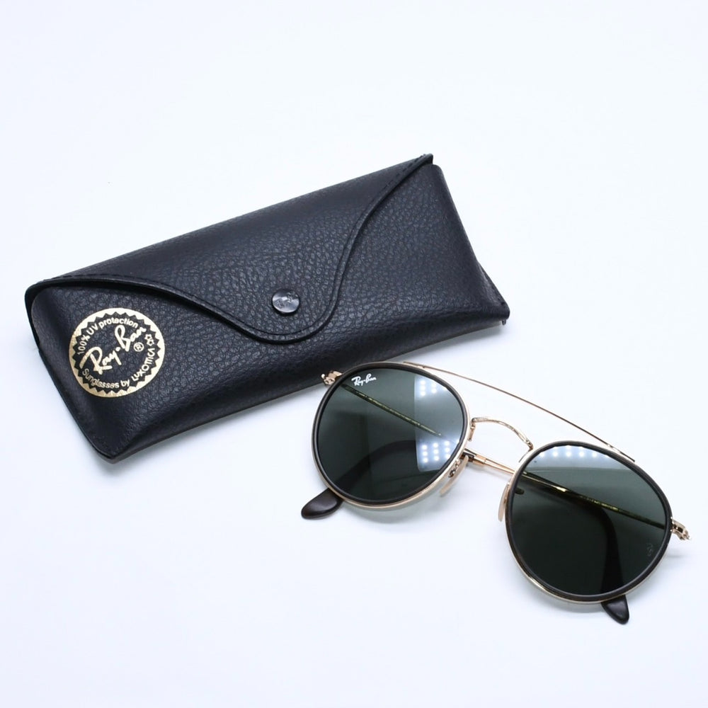 極美品 Ray-Ban レイバン サングラス アイウェア RB3647-N 001 サイズ51□22 145 ゴールド プラスチック メタル 中古 4a005067