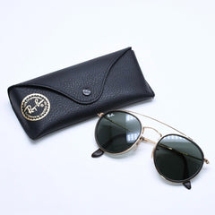 極美品 Ray-Ban レイバン サングラス アイウェア RB3647-N 001 サイズ51□22 145 ゴールド プラスチック メタル 中古 4a005067