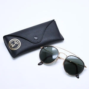 極美品 Ray-Ban レイバン サングラス アイウェア RB3647-N 001 サイズ51□22 145 ゴールド プラスチック メタル 中古 4a005067