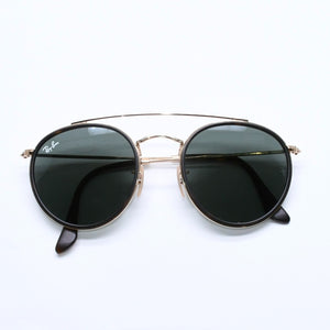 極美品 Ray-Ban レイバン サングラス アイウェア RB3647-N 001 サイズ51□22 145 ゴールド プラスチック メタル 中古 4a005067