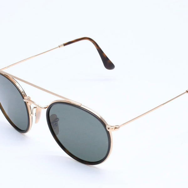 極美品 Ray-Ban レイバン サングラス アイウェア RB3647-N 001 サイズ51□22 145 ゴールド プラスチック メタル 中古 4a005067