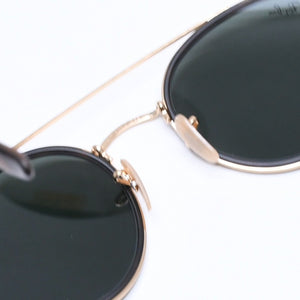 極美品 Ray-Ban レイバン サングラス アイウェア RB3647-N 001 サイズ51□22 145 ゴールド プラスチック メタル 中古 4a005067
