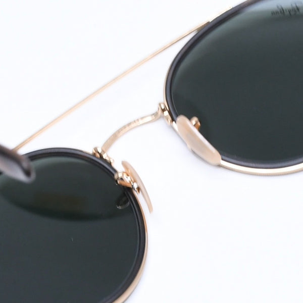 極美品 Ray-Ban レイバン サングラス アイウェア RB3647-N 001 サイズ51□22 145 ゴールド プラスチック メタル 中古 4a005067