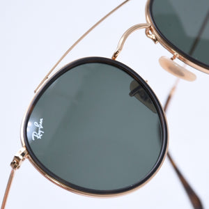 極美品 Ray-Ban レイバン サングラス アイウェア RB3647-N 001 サイズ51□22 145 ゴールド プラスチック メタル 中古 4a005067
