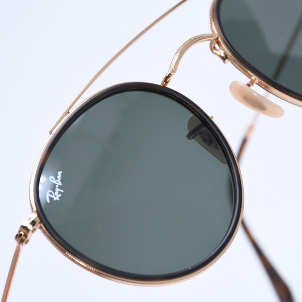 極美品 Ray-Ban レイバン サングラス アイウェア RB3647-N 001 サイズ51□22 145 ゴールド プラスチック メタル 中古 4a005067