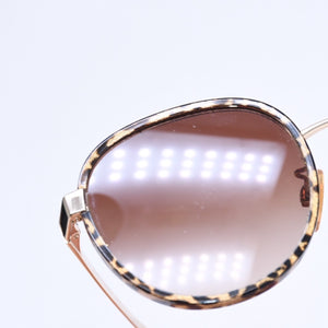 DOLCE&GABBANA ドルチェアンドガッバーナ サングラス アイウェア DG2227-J 02/13 サイズ52□20 140 ゴールド レオパード柄 美品 中古 4a005063
