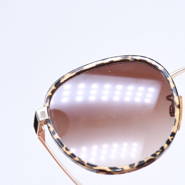 DOLCE&GABBANA ドルチェアンドガッバーナ サングラス アイウェア DG2227-J 02/13 サイズ52□20 140 ゴールド レオパード柄 美品 中古 4a005063
