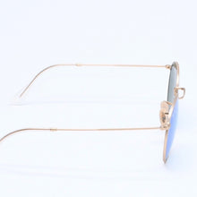 Load image into Gallery viewer, 新品同様 Ray-Ban レイバン ROUND METAL サングラス アイウェア RB3447 112/4L サイズ50□21 145 ブルー ゴールド 中古 4a005064