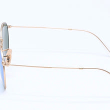 Load image into Gallery viewer, 新品同様 Ray-Ban レイバン ROUND METAL サングラス アイウェア RB3447 112/4L サイズ50□21 145 ブルー ゴールド 中古 4a005064
