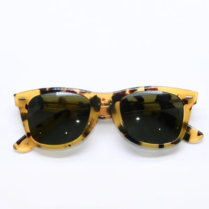 Ray-Ban レイバン WAYFARER サングラス アイウェア B&L5022 マーブル柄 イエロー ブラウン 美品 中古 4a005070