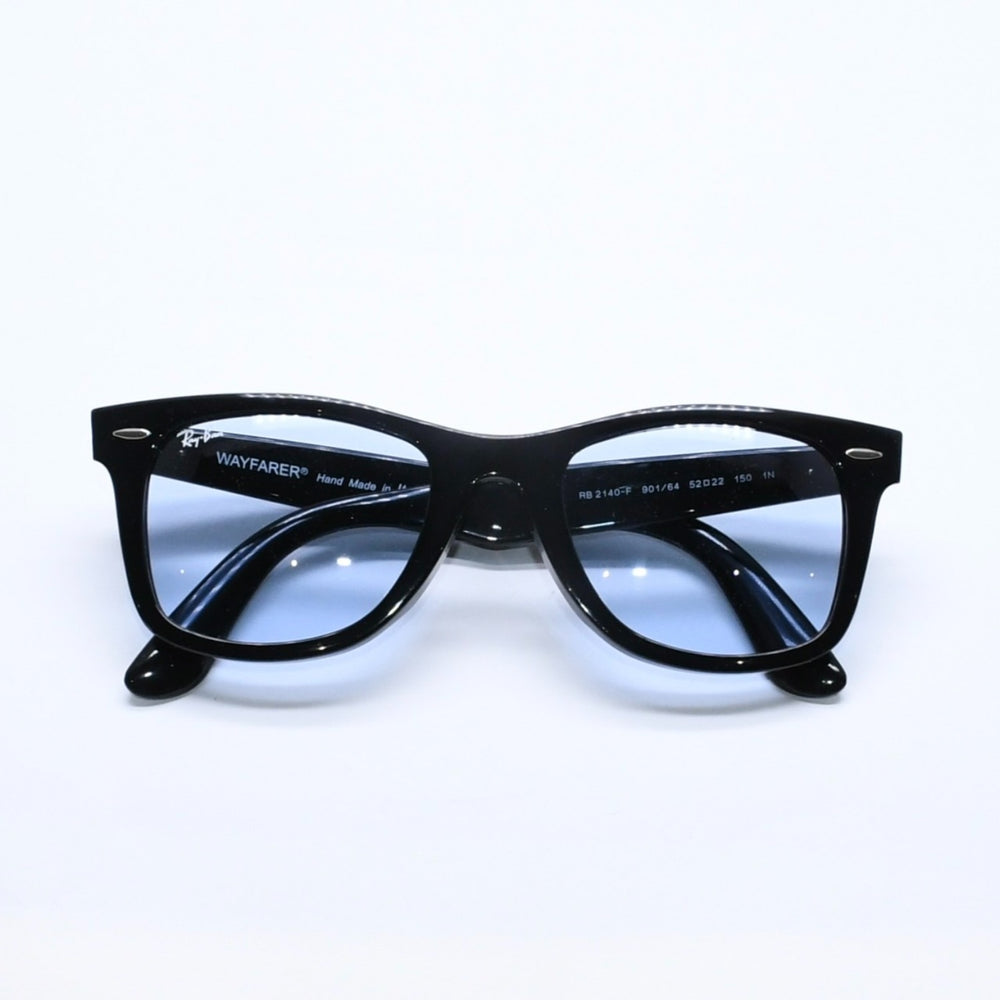 Ray-Ban レイバン 伊達メガネ アイウェア RB2140-F 901/64 サイズ52□22 150 ブラック アセテート 美品 中古 4a005065
