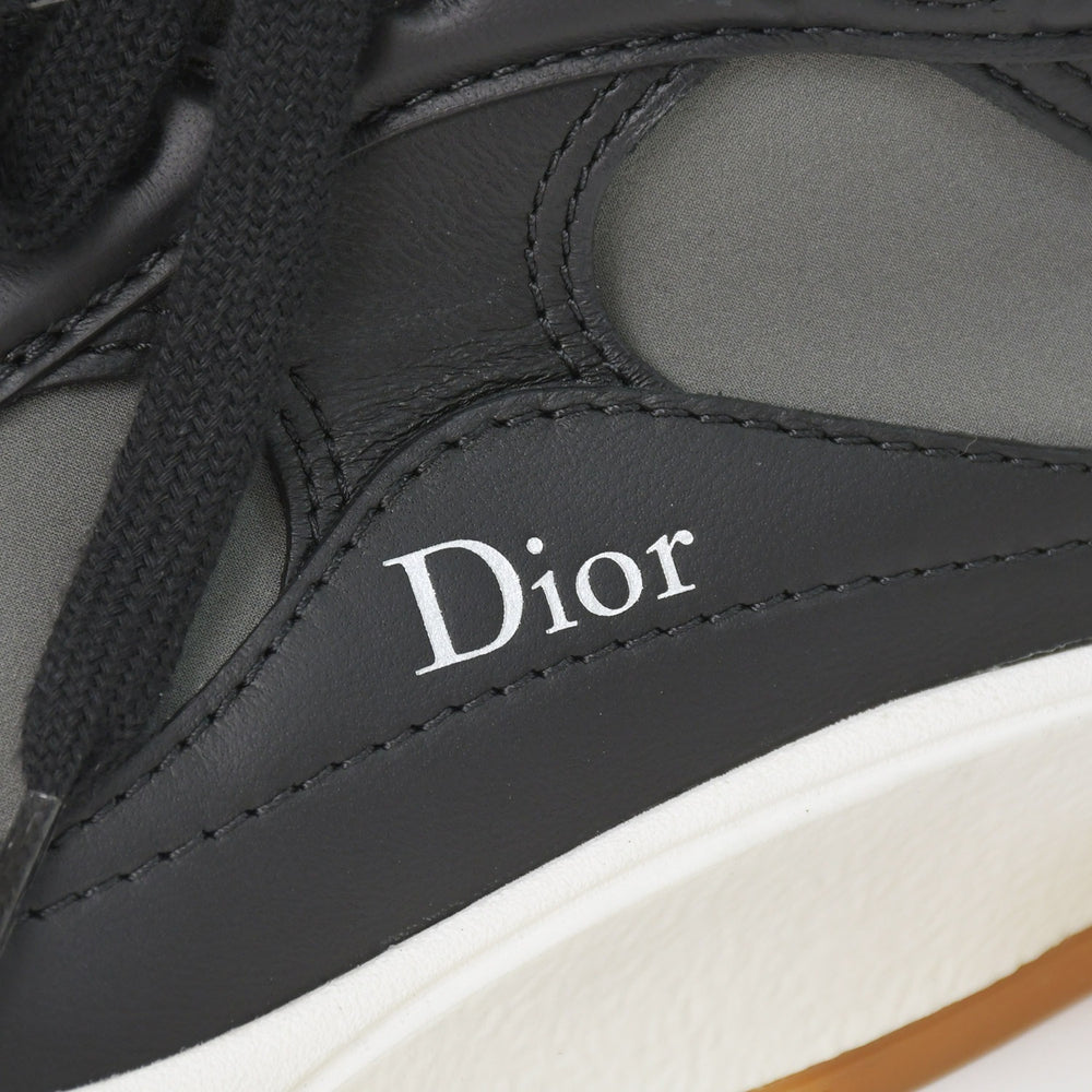 極美品 Christian Dior クリスチャンディオール Dior Mile ディオールマイル スニーカー スムースラムスキン ネオプレン ブラック ホワイト ブラウン サイズ43 中古 4a005225