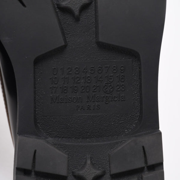 極美品 MAISON MARGIELA メゾンマルジェラ Decortique ローファー シューズ S57WR0150 P7554 カーフレザー サイズ44 ブラック 中古 4a005226