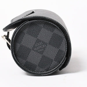新品同様品 LOUISVUITTON ルイヴィトン ダミエグラフィット エテュイ 3 モントル 腕時計ウォッチケース N41137 ブラック ロゴ 小物 中古 4a005043