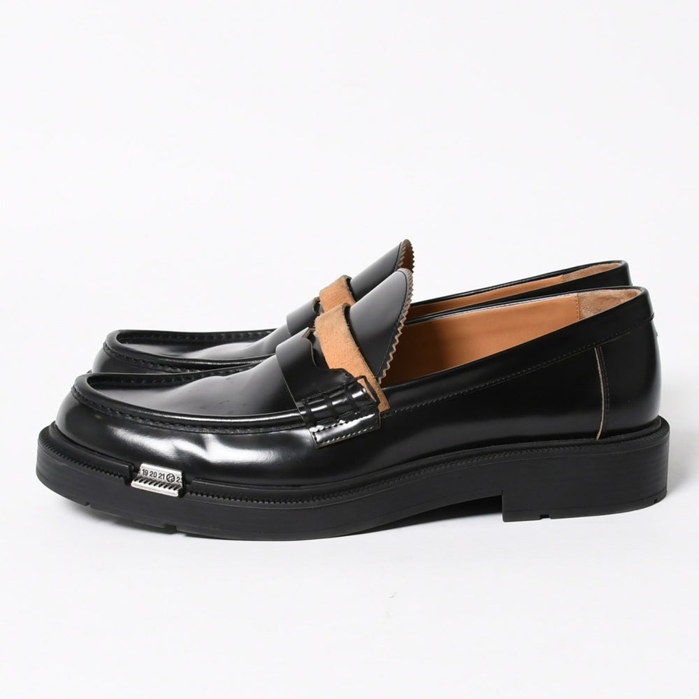 Very good condition MAISON MARGIELA Decortique loafer shoes S57WR0150 P7554 Calf leather Size 44 Black Used 4a005226