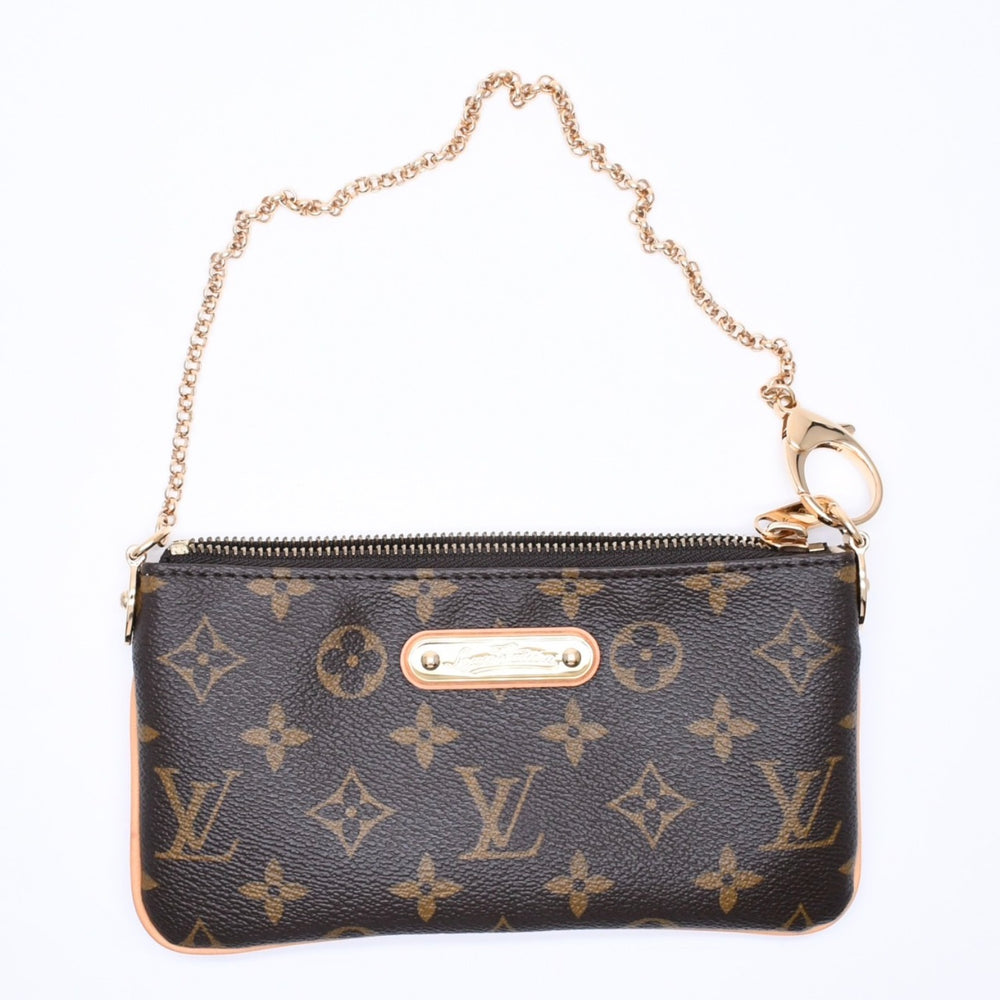 LOUIS VUITTON ルイヴィトン ポシェット ミラMM チェーンワンショルダーバッグ M60094 モノグラム ブラウン 美品 中古 4a004876