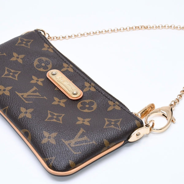 LOUIS VUITTON ルイヴィトン ポシェット ミラMM チェーンワンショルダーバッグ M60094 モノグラム ブラウン 美品 中古 4a004876