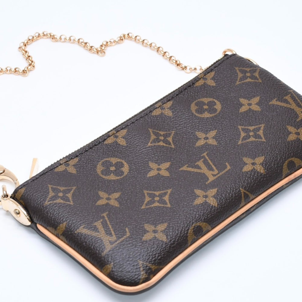 LOUIS VUITTON ルイヴィトン ポシェット ミラMM チェーンワンショルダーバッグ M60094 モノグラム ブラウン 美品 中古 4a004876