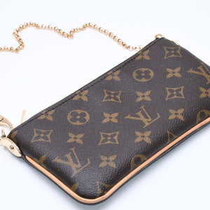 LOUIS VUITTON ルイヴィトン ポシェット ミラMM チェーンワンショルダーバッグ M60094 モノグラム ブラウン 美品 中古 4a004876