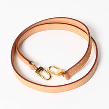 Load image into Gallery viewer, 極美品 LOUIS VUITTON ルイヴィトン ショルダーストラップ LVロゴ ヌメ革 ブラウン ゴールド金具 中古 4a005058