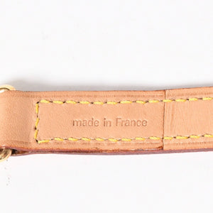 極美品 LOUIS VUITTON ルイヴィトン ショルダーストラップ LVロゴ ヌメ革 ブラウン ゴールド金具 中古 4a005058