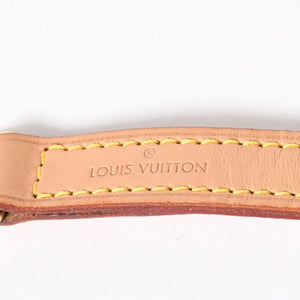 極美品 LOUIS VUITTON ルイヴィトン ショルダーストラップ LVロゴ ヌメ革 ブラウン ゴールド金具 中古 4a005058